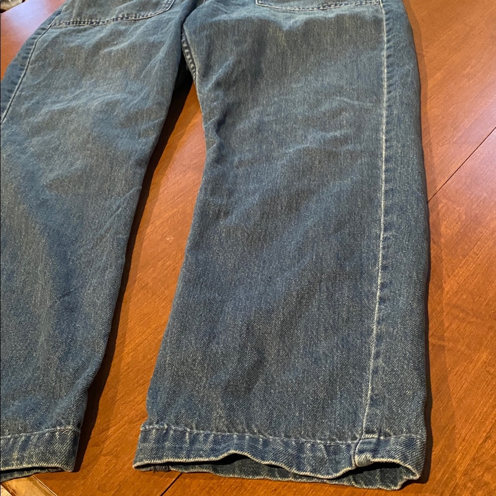 Free People - We The Free Blue Denim Overalls Jumpsuit Waist 34 (409) - Picture 9 of 14
